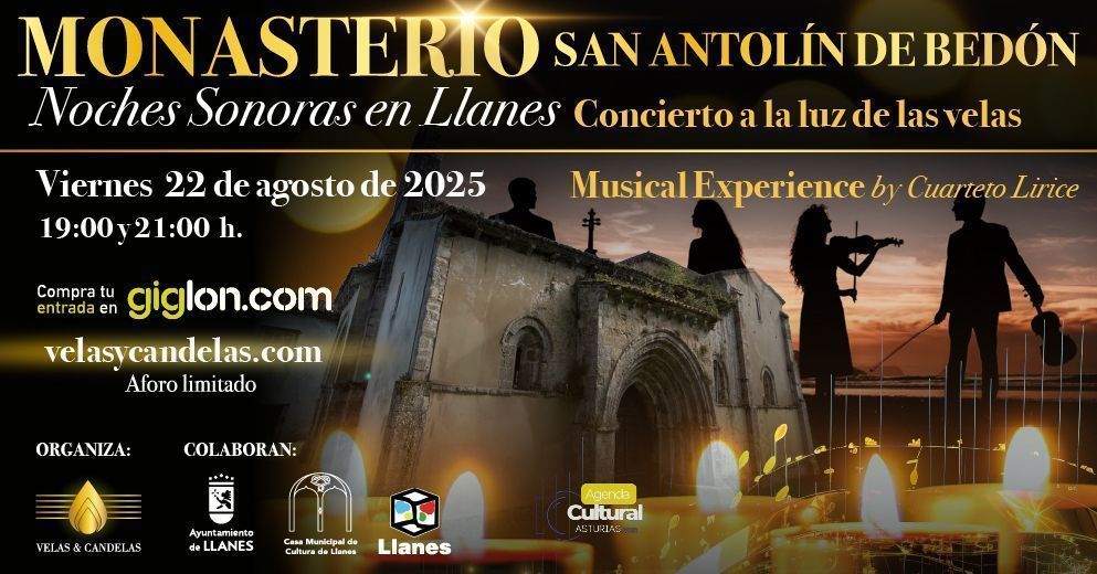 CONCIERTO en el MONASTERIO SAN ANTOLÍN LLANES A LA LUZ DE LAS VELAS
