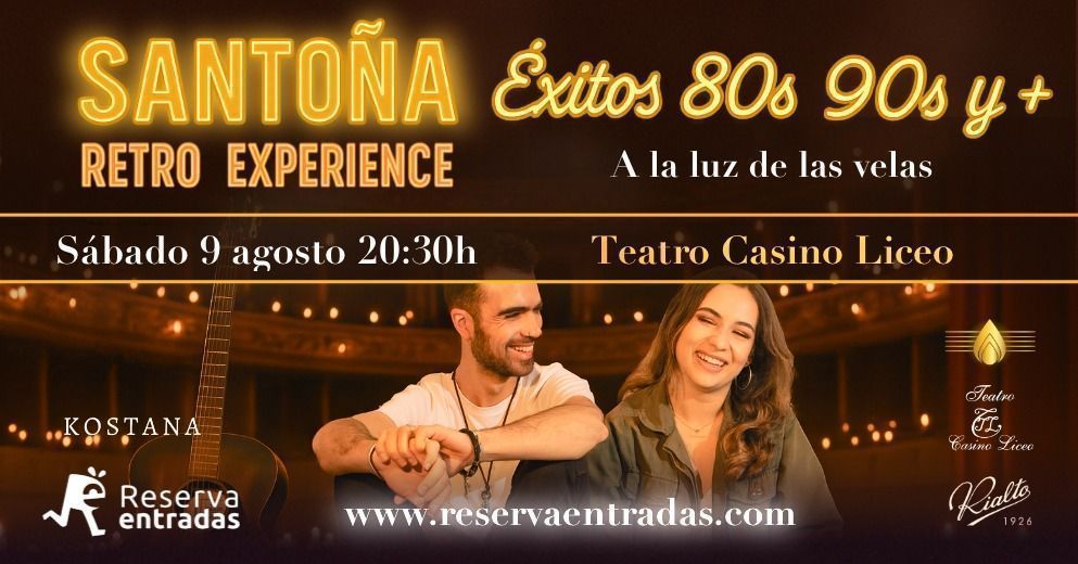 CONCIERTO A LA LUZ DE LAS VELAS RETRO EXPERIENCE, ÉXITOS DE LOS 80, 90 Y +