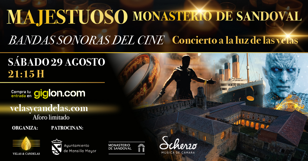 CONCIERTO A LA LUZ DE LAS VELAS MONASTERIO  SANDOVAL